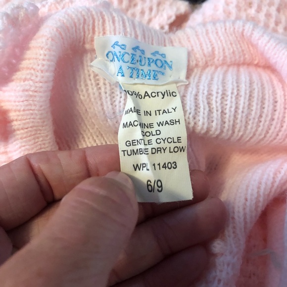 Vintage Baby Knit Clothes Sweater Set Hoodie Bonnet - Picture 4 of 8